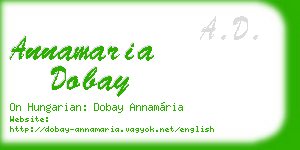 annamaria dobay business card
